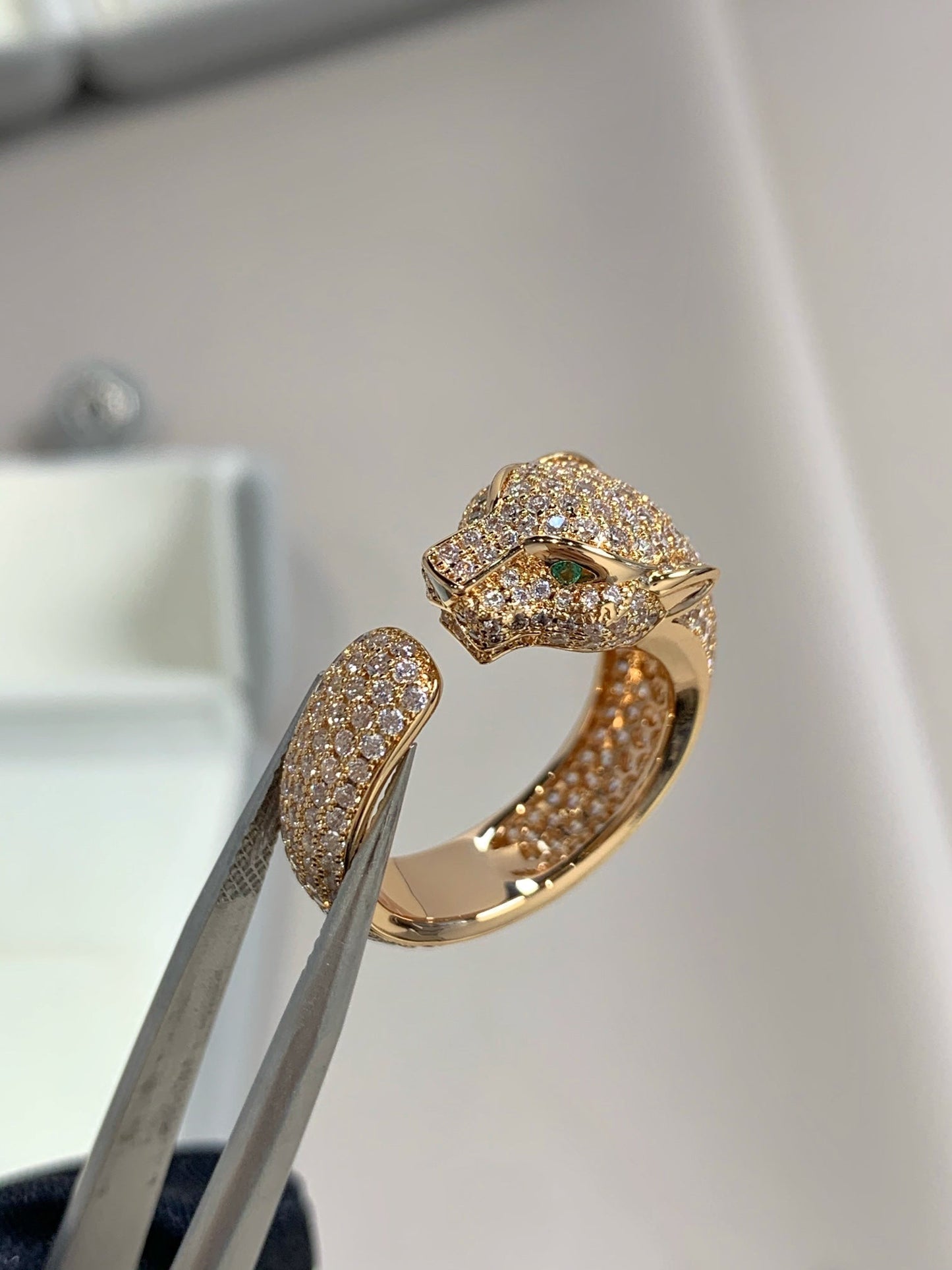 [moco jewelrys]PANTHERE PINK GOLD DIAMOND RING