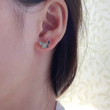 [moco jewelrys]BUTTERFLY DARK MOP  EARRINGS