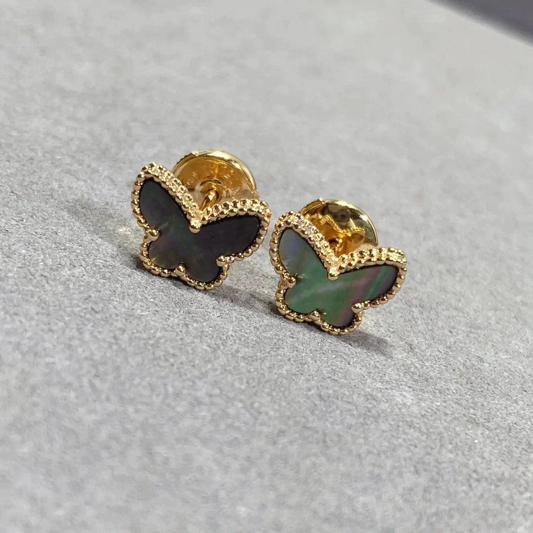 [moco jewelrys]BUTTERFLY DARK MOP  EARRINGS