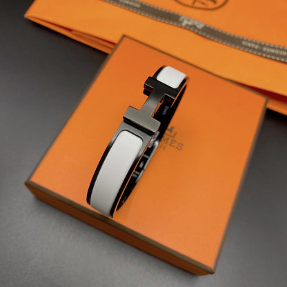 [moco jewelrys]H BRACELET 12MM BLACK WHITE CERAMIC
