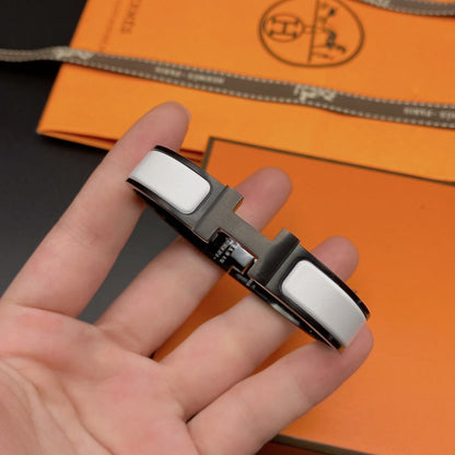[moco jewelrys]H BRACELET 12MM BLACK WHITE CERAMIC