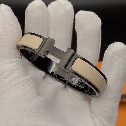 [moco jewelrys]H BRACELET 12MM BLACK BEIGE CERAMIC