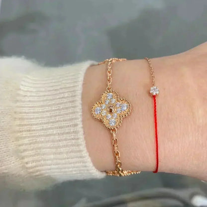 [Moco jewelrys] CLOVER 5 MOTIF FULL DIAMOND BRACELET COLLECTION