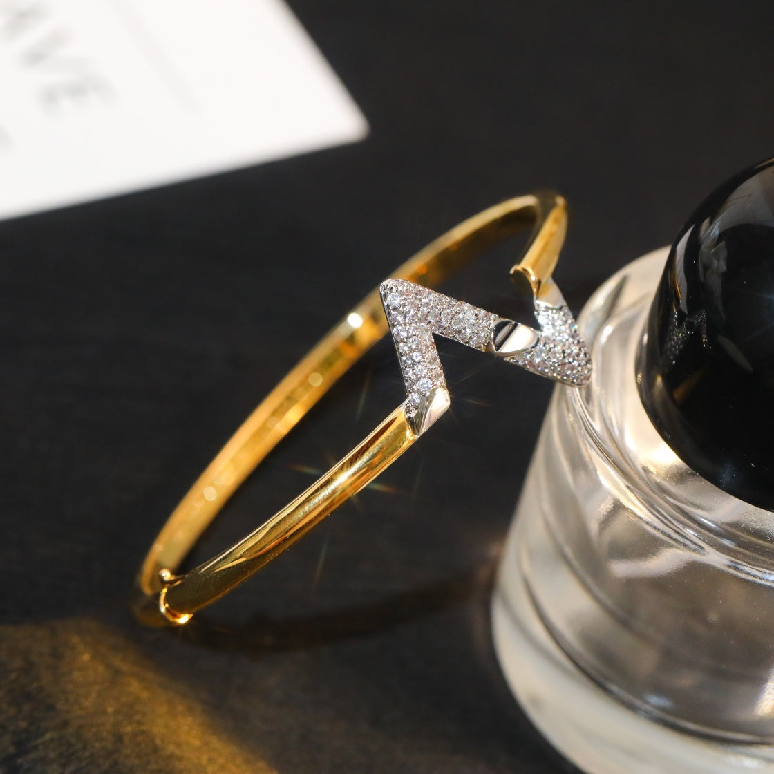 [moco jewelrys]VOLTE UPSITE DOWN GOLD DIAMOND BRACELET