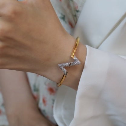 [moco jewelrys]VOLTE UPSITE DOWN GOLD DIAMOND BRACELET