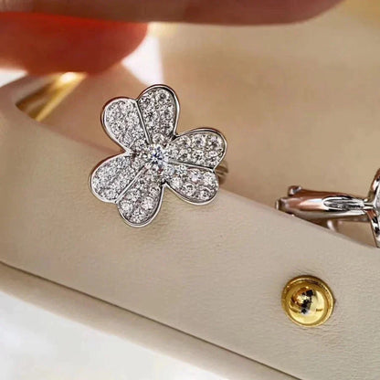 [moco jewelrys]CLOVER COMOS DIAMOND EARRINGS SILVER
