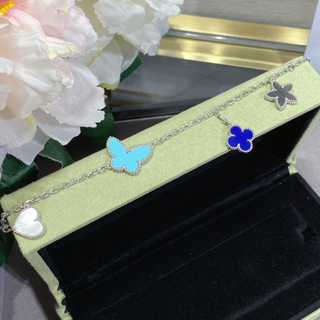 [moco jewelrys]LUCKY SPRING SILVER BRACELET 4 MOTIF
