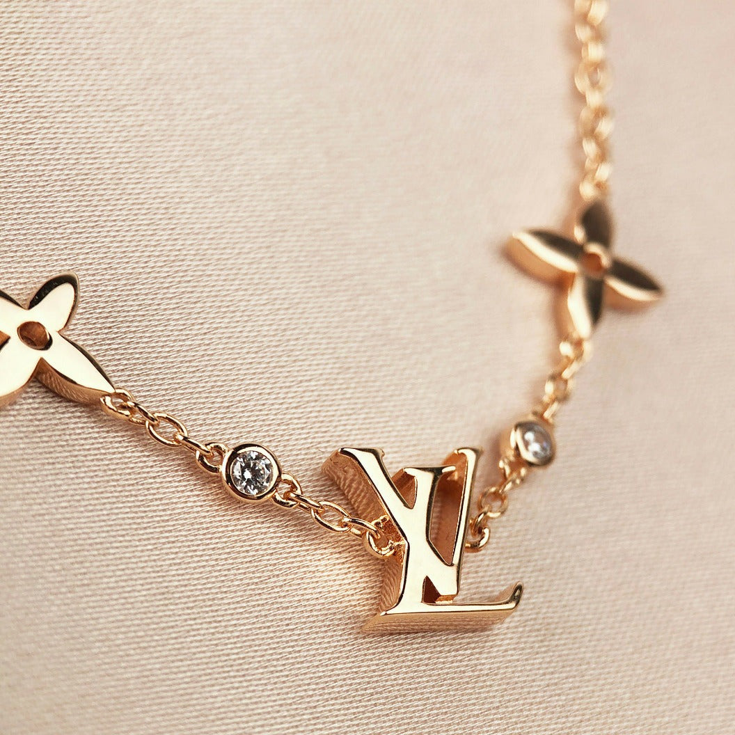 [moco jewelrys]STAR AND SUN 7 MOTIFS GOLD BRACELET