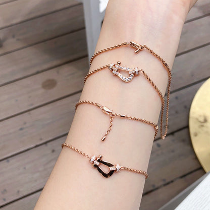 [moco jewelrys]FORCE 10 PINK GOLD DIAMOND NECKLACE