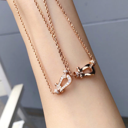 [moco jewelrys]FORCE 10 PINK GOLD DIAMOND NECKLACE