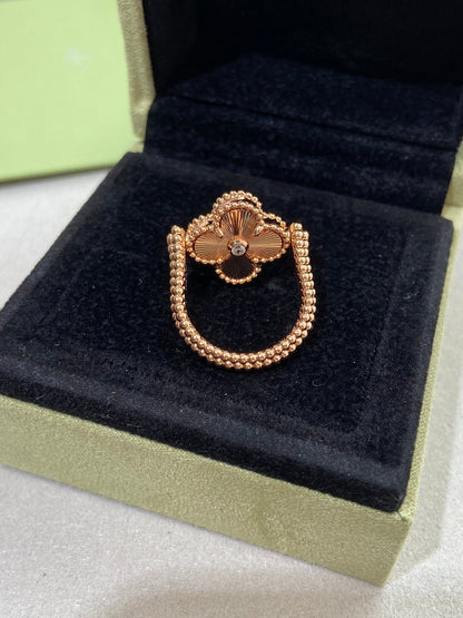 [moco jewelrys]CLOVER RIVERSIBLE ROSE GOLD RING