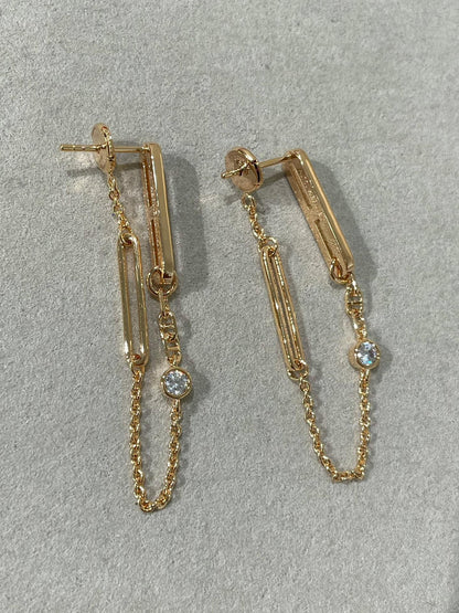 [moco jewelrys]CHAINE CHAOS DIAMOND DROP EARRINGS