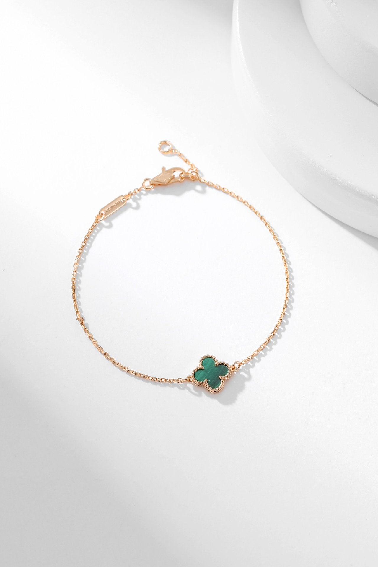 [moco jewelrys]CLOVER BRACELET MALACHITE 1 MOTIF