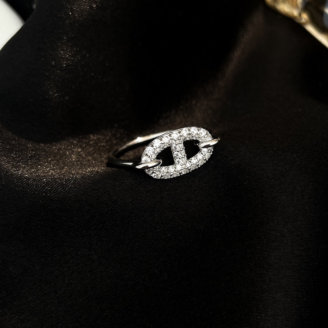 [moco jewelrys]RONDE SMALL SILVER DIAMOND RING