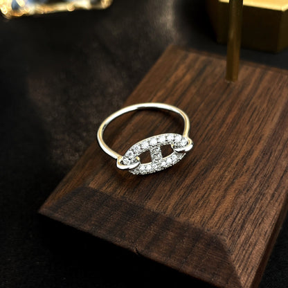 [moco jewelrys]RONDE SMALL SILVER DIAMOND RING