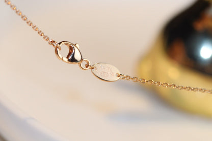 [moco jewelrys]JEUX MALACHITE 1 DIAMOND PINK GOLD NECKLACE