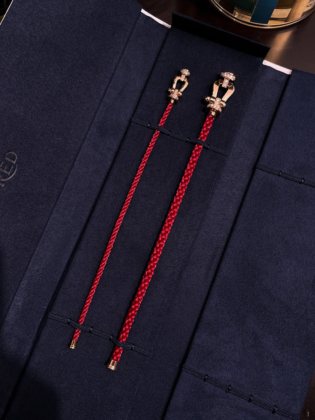 [moco jewelrys]FORCE 10 HALF DIAMOND PINK GOLD RED CORDERI LARGE AND MEDIUM MODEL