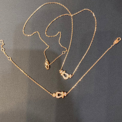 [moco jewelrys]FORCE 10 DIAMOND PINK GOLD NECKLACE MINI MODEL
