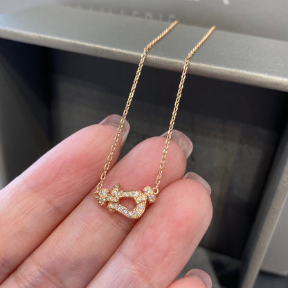 [moco jewelrys]FORCE 10 DIAMOND PINK GOLD NECKLACE MINI MODEL