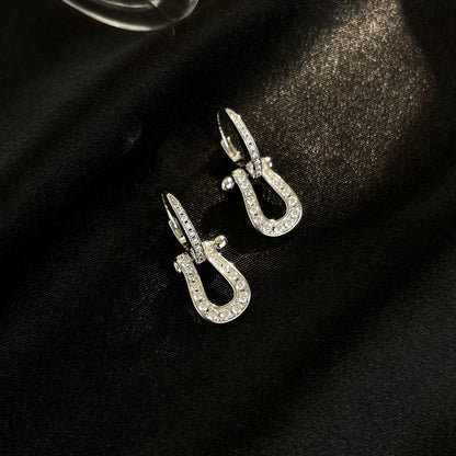 [moco jewelrys]FORCE 10 FULL DIAMOND DROP EARRINGS MEDIUM MODEL