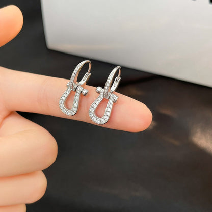 [moco jewelrys]FORCE 10 FULL DIAMOND DROP EARRINGS MEDIUM MODEL