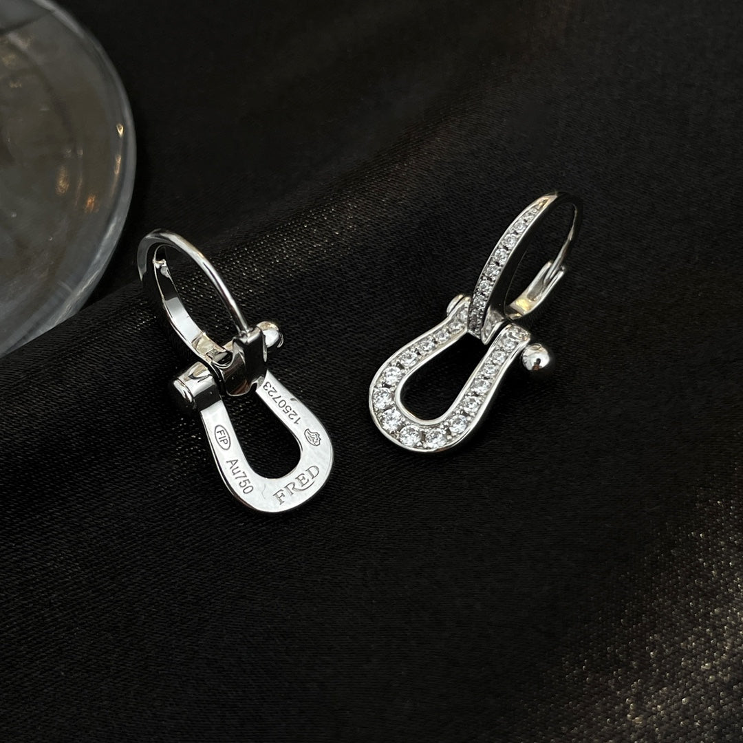[moco jewelrys]FORCE 10 FULL DIAMOND DROP EARRINGS MEDIUM MODEL