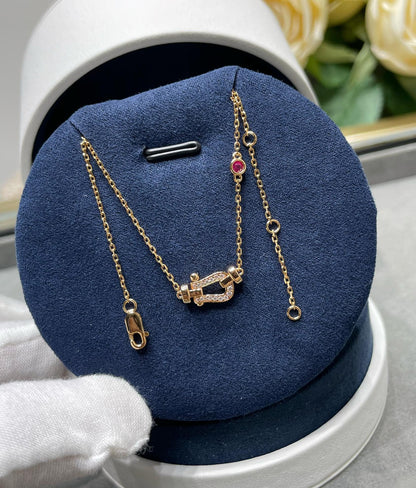 [moco jewelrys]FORCE 10 DIAMOND PINK GOLD NECKLACE
