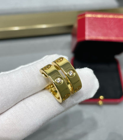 [moco jewelrys]LOVE 5.5MM 1 DIAMOND EARRINGS