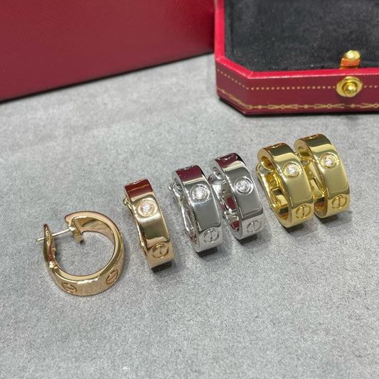 [moco jewelrys]LOVE 5.5MM 1 DIAMOND EARRINGS