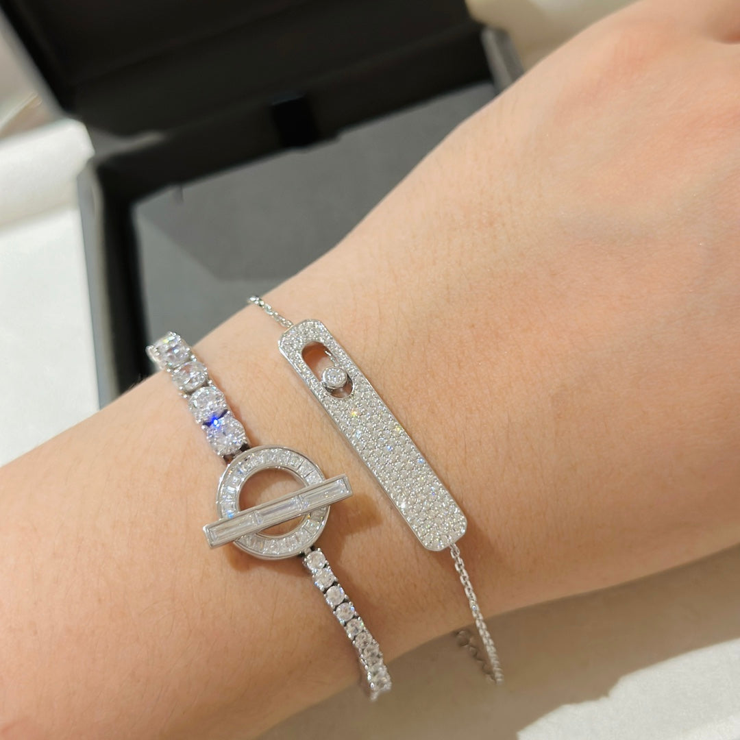 [moco jewelrys ]MOVE CLASSIQUE DIAMOND PAVED BRACELET