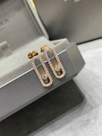 [moco jewelrys ]MOVE UNO STUD DIAMOND PAVED EARRINGS