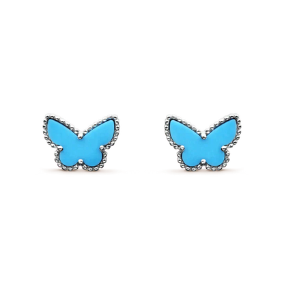 [moco jewelrys]BUTTERFLY TURQUOISE EARRINGS SILVER