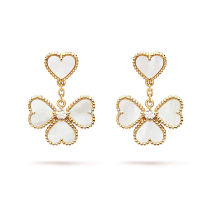 [moco jewelrys]CLOVER SWEET WHITE MOP EARRINGS