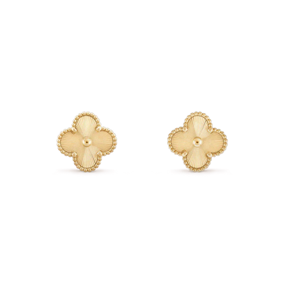 [moco jewelrys]CLOVER MINI 9.5MM LASER EARRINGS