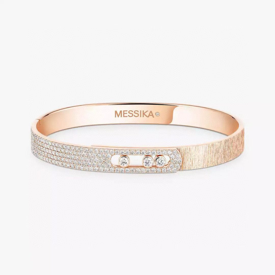 [moco jewelrys]2026 BRAND-NEW FROSTED BRACELET WITH DIAMONDS THREE COLORS
