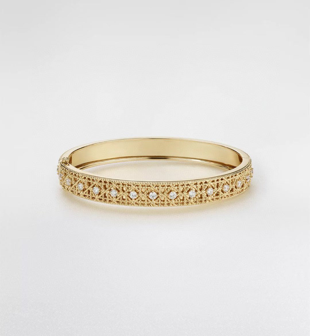 [moco jewelrys]2026 WOVEN-PATTERN BRACELET SET WITH FULL DIAMOND INLAY THREE-COLORS