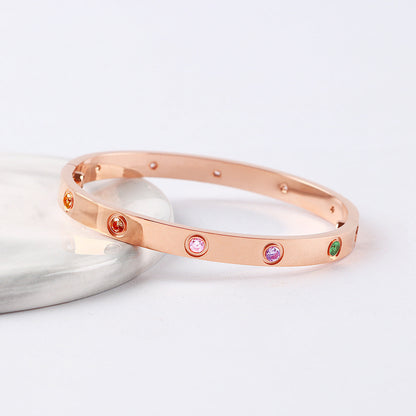 [moco jewelrys] 2026 NEW 6.1MM COLORED GEMSTONE BRACELET
