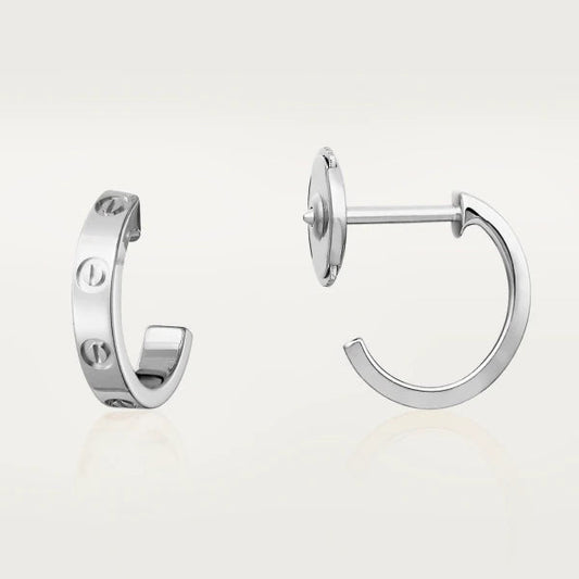 [moco jewelrys]LOVE EARRINGS 2.65MM SILVER