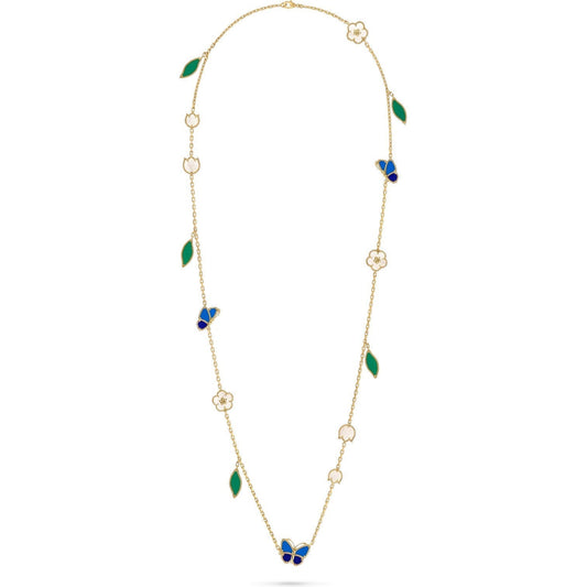 [moco jewelrys JURI]LUCKY SPRING BUTTERFLY 15 FLOWER NECKLACE