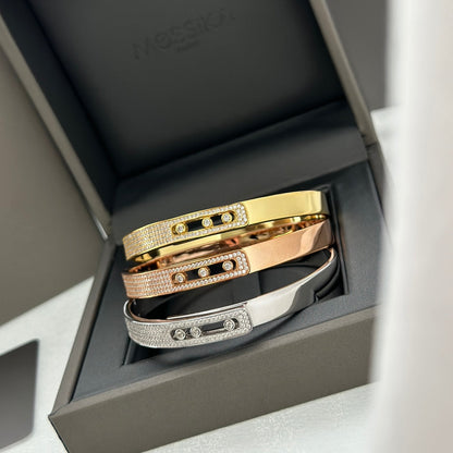 [moco jewelrys]Move Noa Rose Gold Pavé Diamond Bangle Bracelet