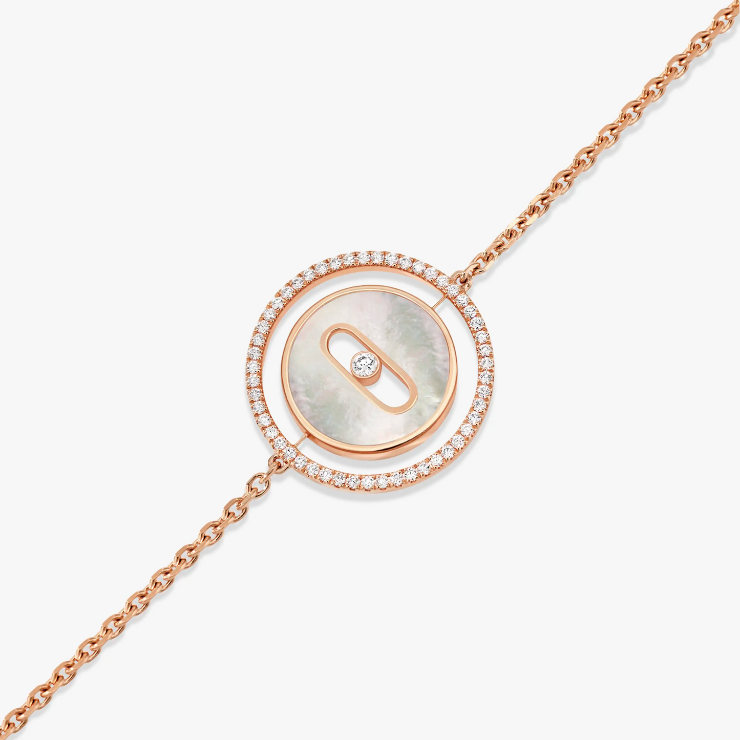 [moco jewelrys ]moco jewelrys MOVE WHITE MOTHER OF PEARL PINK GOLD DIAMOND BRACELET