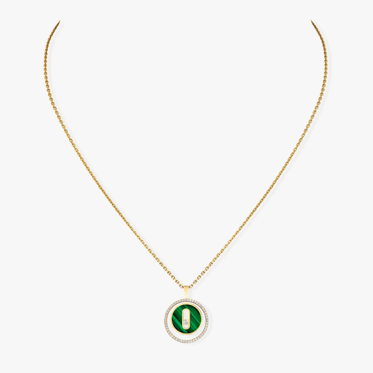 [moco jewelrys ]moco jewelrys MOVE 1 DIAMOND MALACHITE GOLD DIAMOND NECKLACE