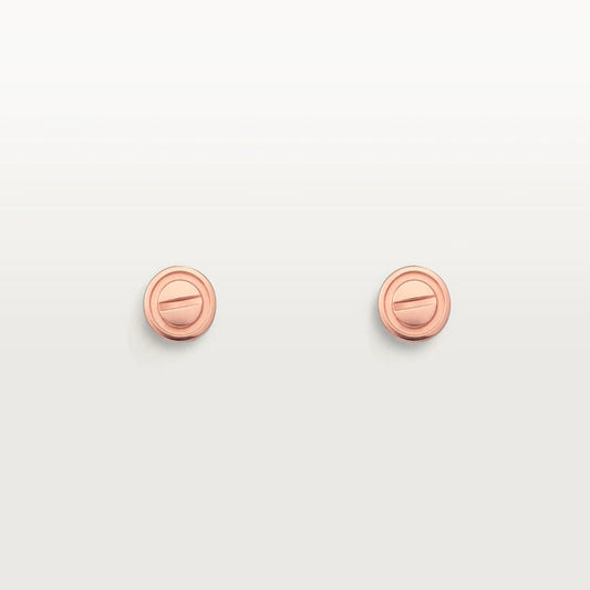 [moco jewelrys]LOVE EARRINGS PINK GOLD 10MM
