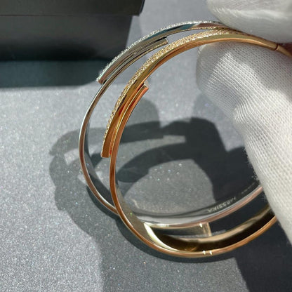 [moco jewelrys ]Move Noa Rose Gold Pavé Diamond Bangle Bracelet