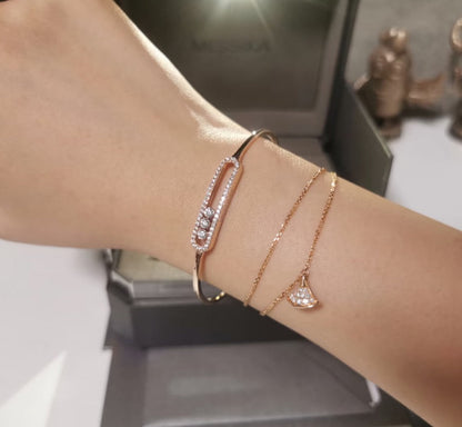 [moco jewelrys ]Move Pavé Diamond Bangle Bracelet M