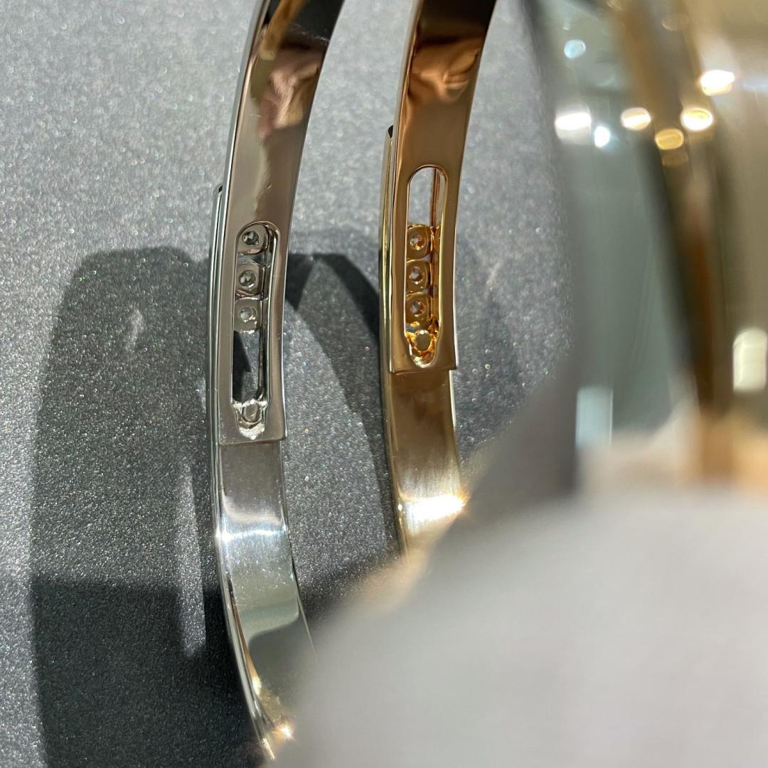 [moco jewelrys ]Move Noa Rose Gold Pavé Diamond Bangle Bracelet