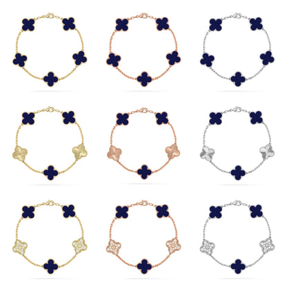[Moco jewelrys]CLOVER 5 MOTIF LAPIS LAZULI BRACELET COLLECTION