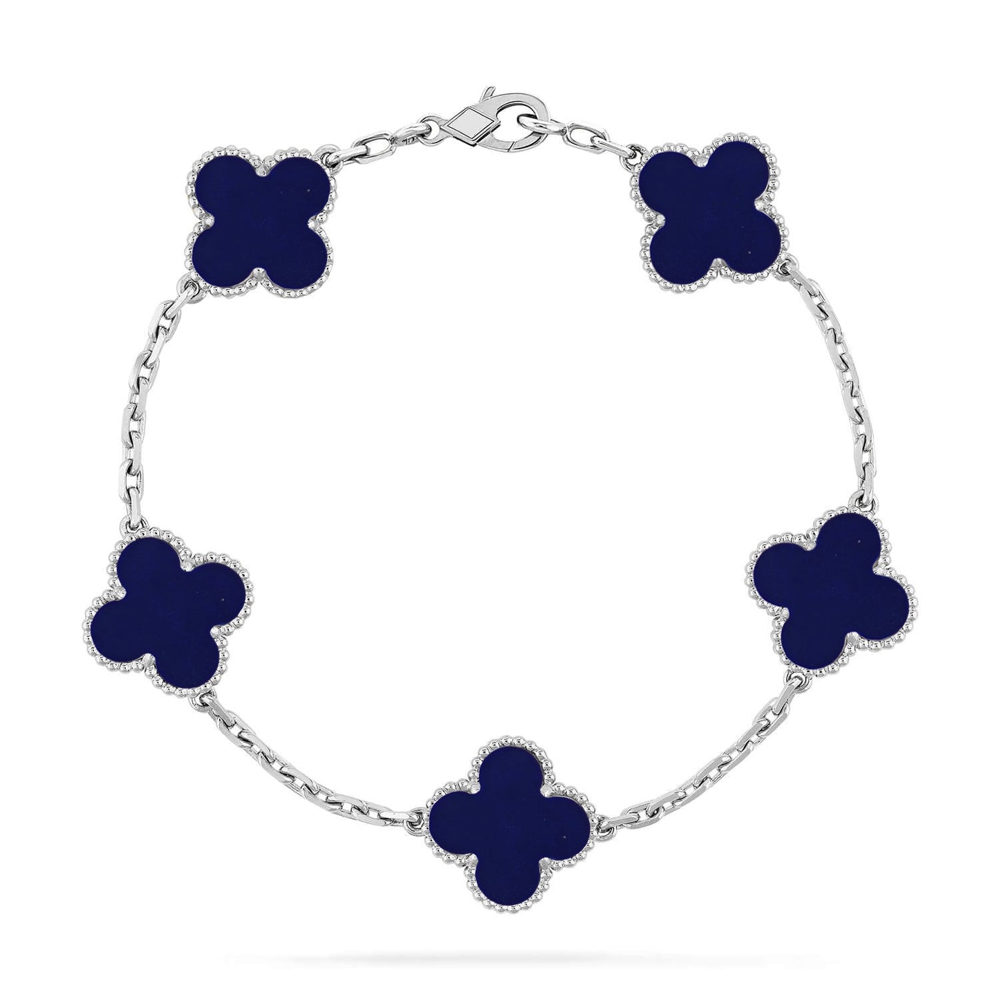 [Moco jewelrys]CLOVER 5 MOTIF LAPIS LAZULI BRACELET COLLECTION