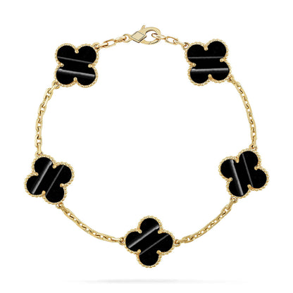 [Moco jewelrys] CLOVER 5 MOTIF PULSAR STONE BRACELET COLLECTION