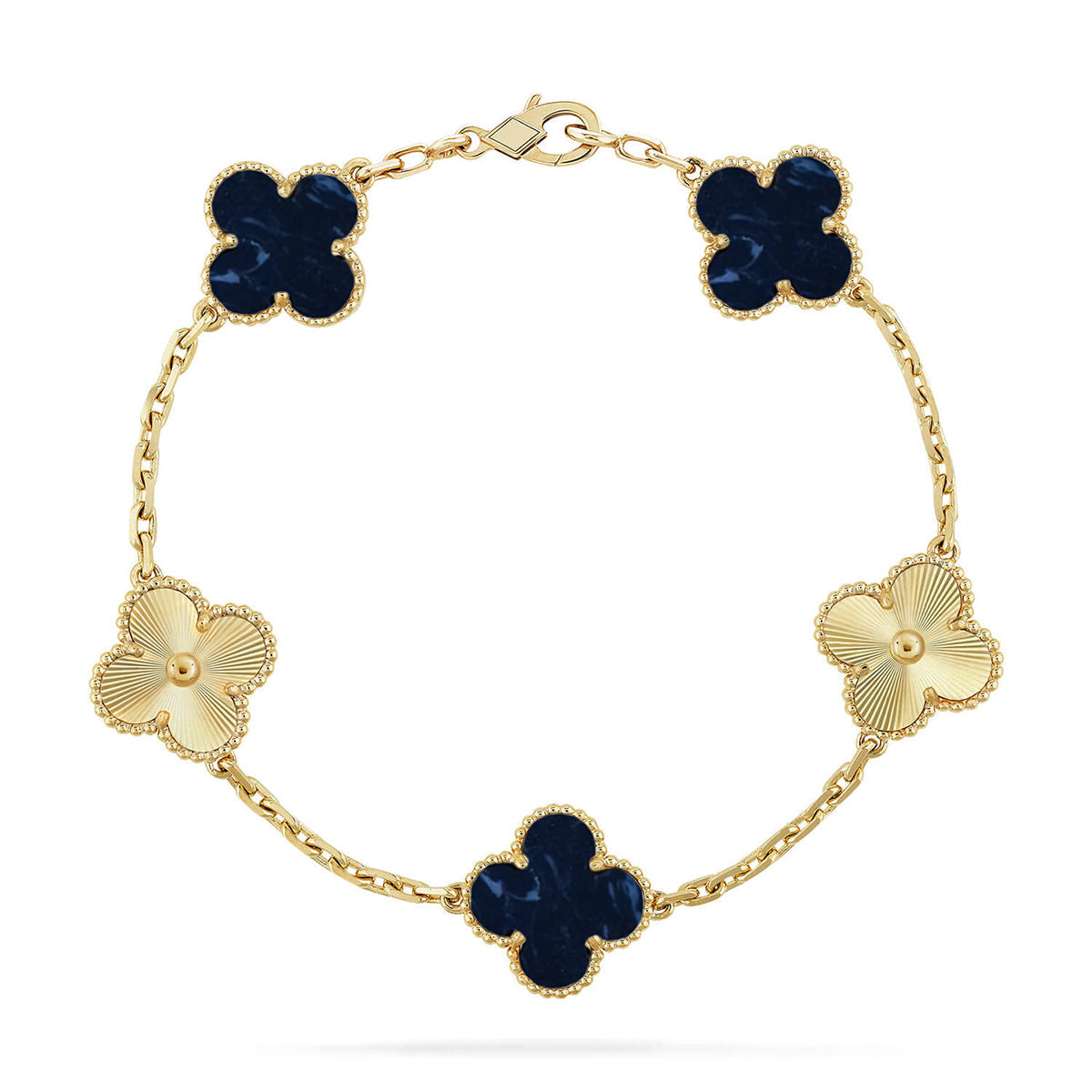 [Moco jewelrys]CLOVER 5 MOTIF PIETERSITE BRACELET COLLECTION